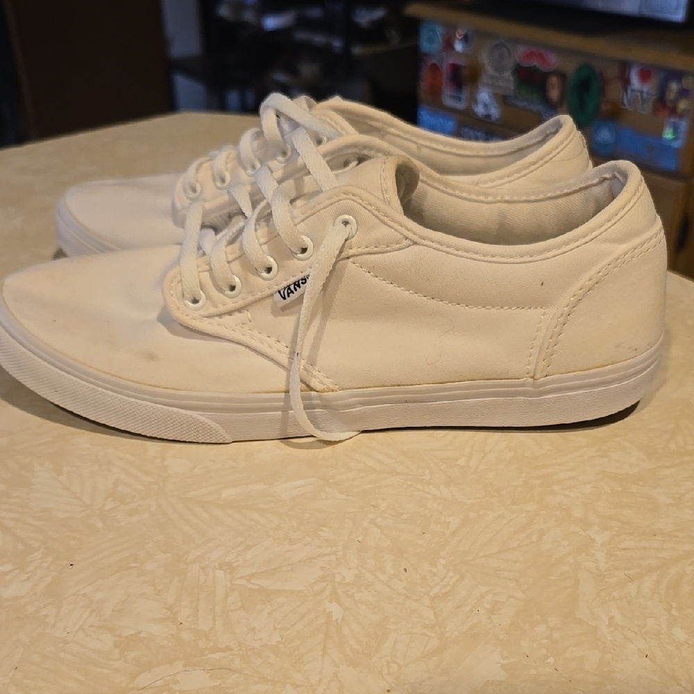 Vans White Canvas Shoes